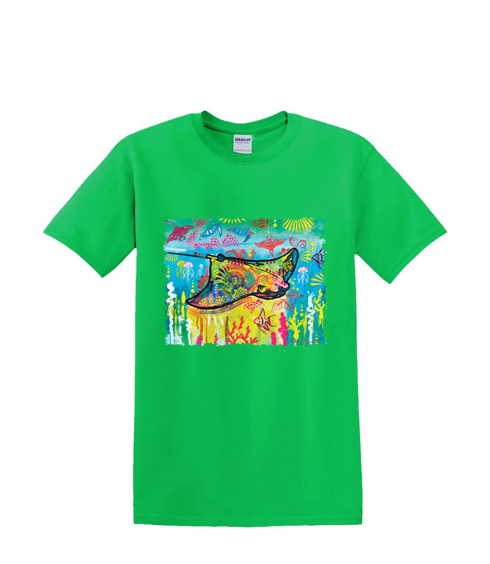 Camiseta S a 2XL 3XL - STING RAY neón bajo el agua diversión náutica adulto - Imagen 24 de 72