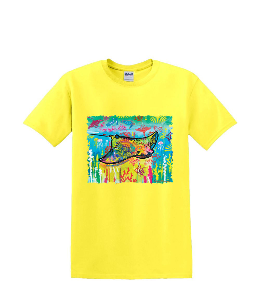 Camiseta S a 2XL 3XL - STING RAY neón bajo el agua diversión náutica adulto - Imagen 51 de 72