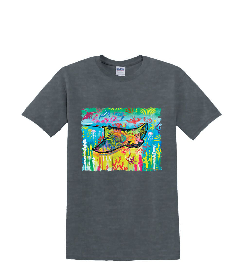 Camiseta S a 2XL 3XL - STING RAY neón bajo el agua diversión náutica adulto - Imagen 58 de 72