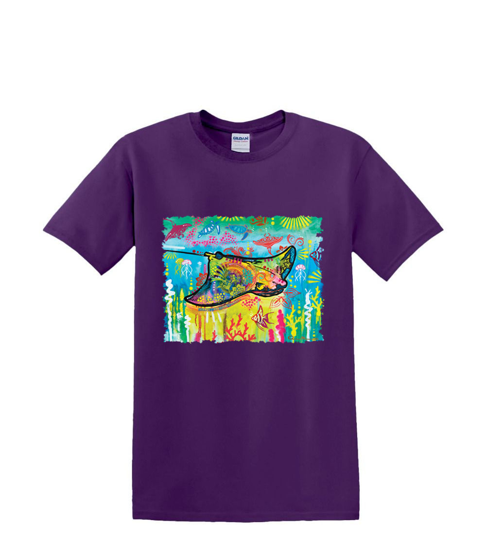 Camiseta S a 2XL 3XL - STING RAY neón bajo el agua diversión náutica adulto - Imagen 28 de 72