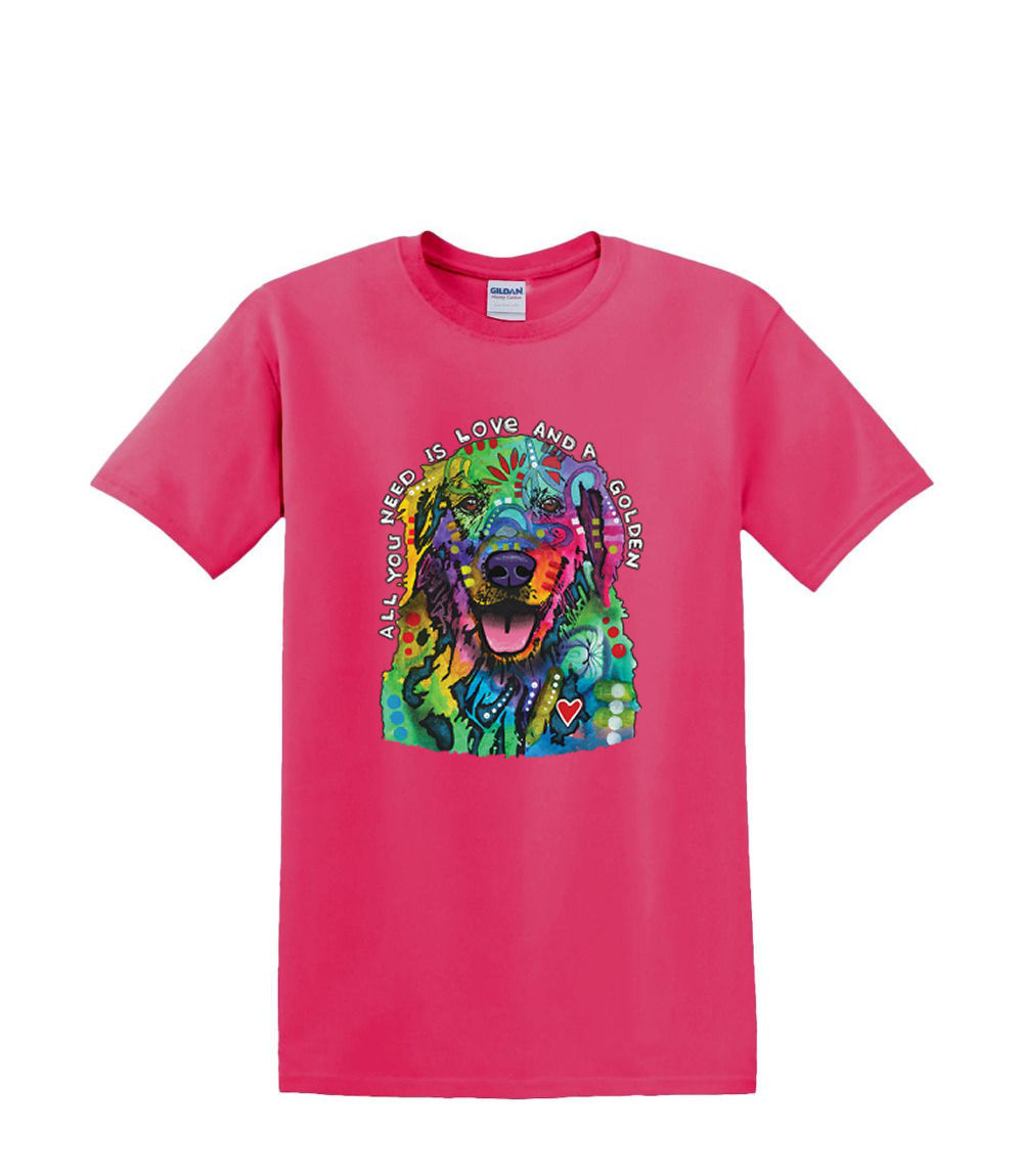 S a 2XL 3XL - AMOR y un cachorro retroiver peludo dorado - perro mascota neón adulto - Imagen 65 de 72