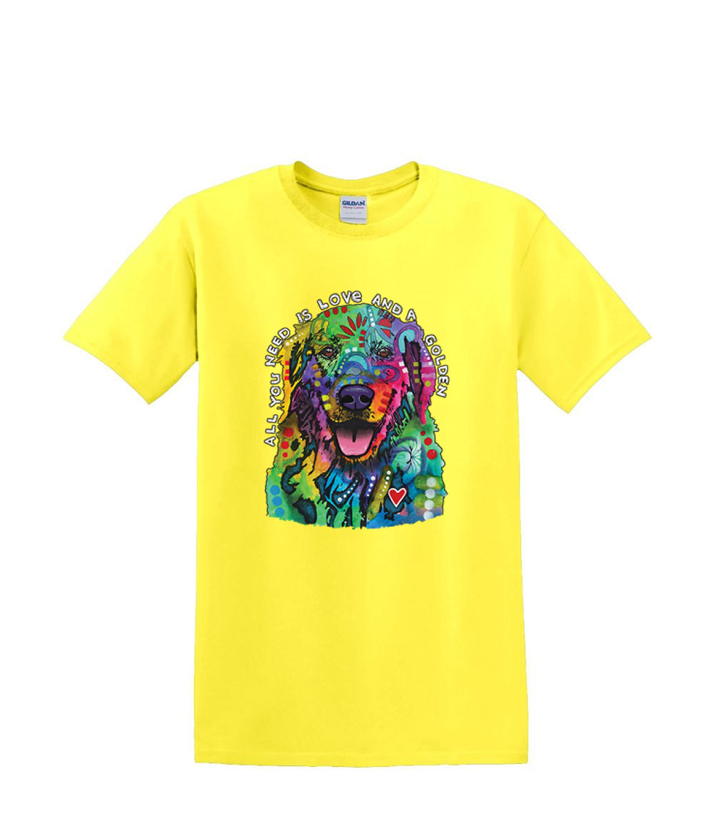 S a 2XL 3XL - AMOR y un cachorro retroiver peludo dorado - perro mascota neón adulto - Imagen 50 de 72