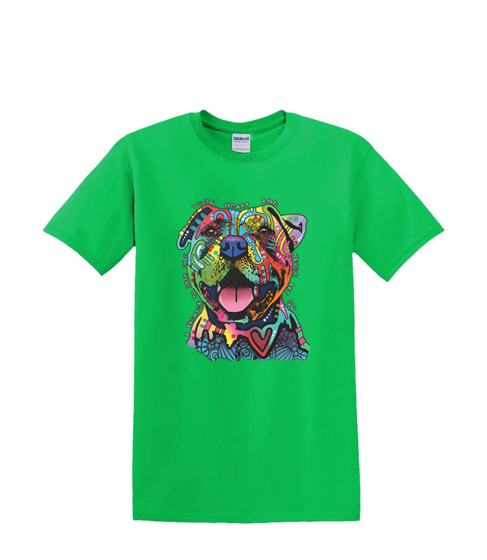 S a 2XL 3XL - nunca LET GO cachorro pitbull peludo - perro mascota neón adulto - Imagen 23 de 72