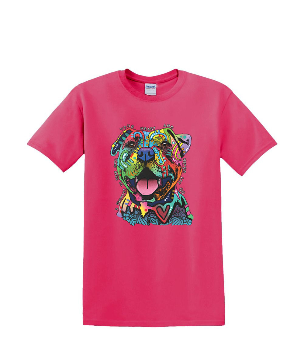 S a 2XL 3XL - nunca LET GO cachorro pitbull peludo - perro mascota neón adulto - Imagen 65 de 72