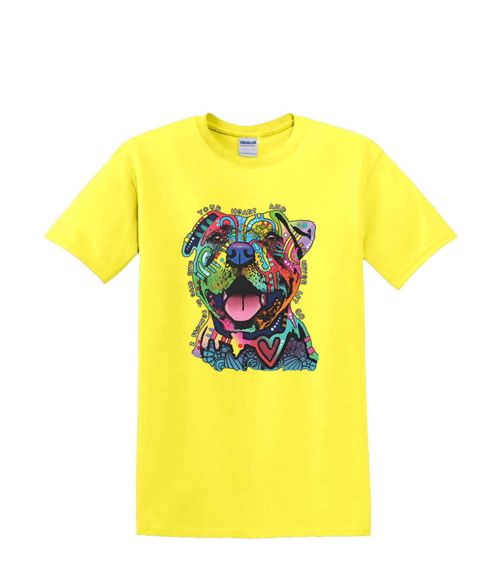 S a 2XL 3XL - nunca LET GO cachorro pitbull peludo - perro mascota neón adulto - Imagen 50 de 72