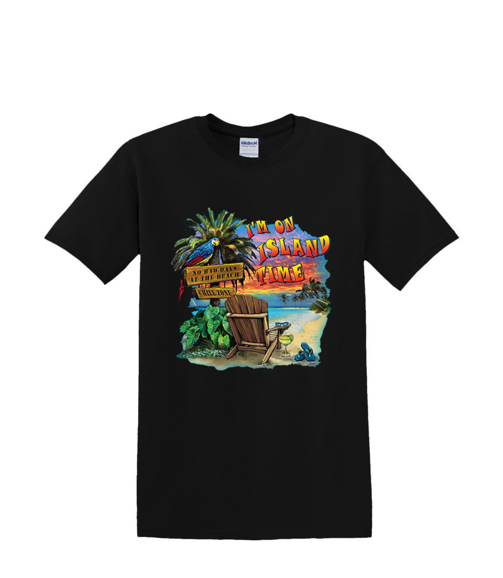 T-Shirt S to 2XL 3XL – ISLAND TIME relax resort neon fun adult