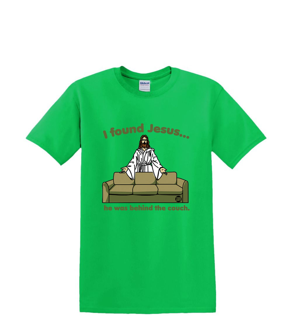 t-Shirt S to 2xl 3xl - i FOUND JESUS behind the couch fun humor adult - Picture 23 of 72