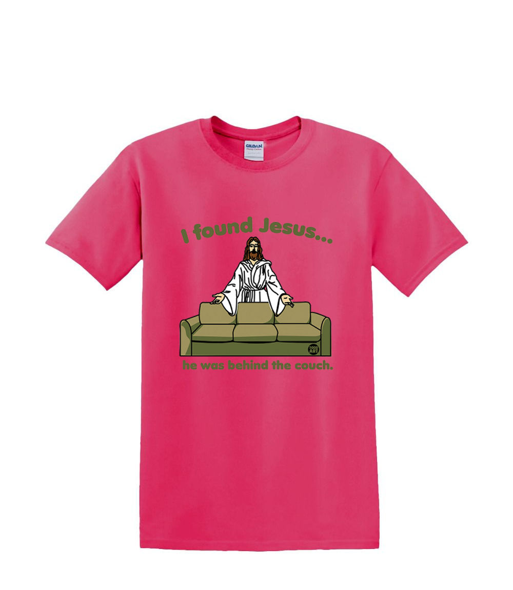 t-Shirt S to 2xl 3xl - i FOUND JESUS behind the couch fun humor adult - Picture 65 of 72