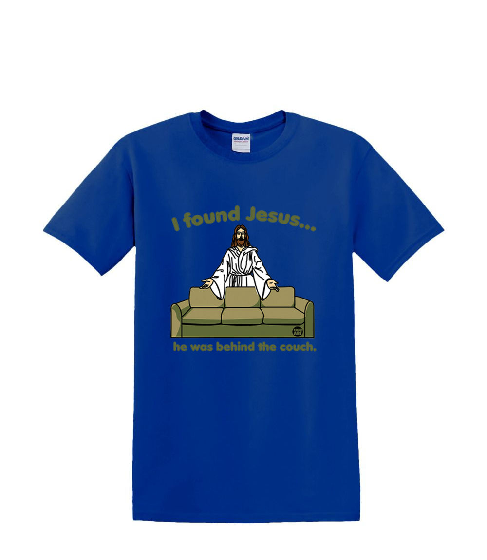 t-Shirt S to 2xl 3xl - i FOUND JESUS behind the couch fun humor adult - Picture 35 of 72