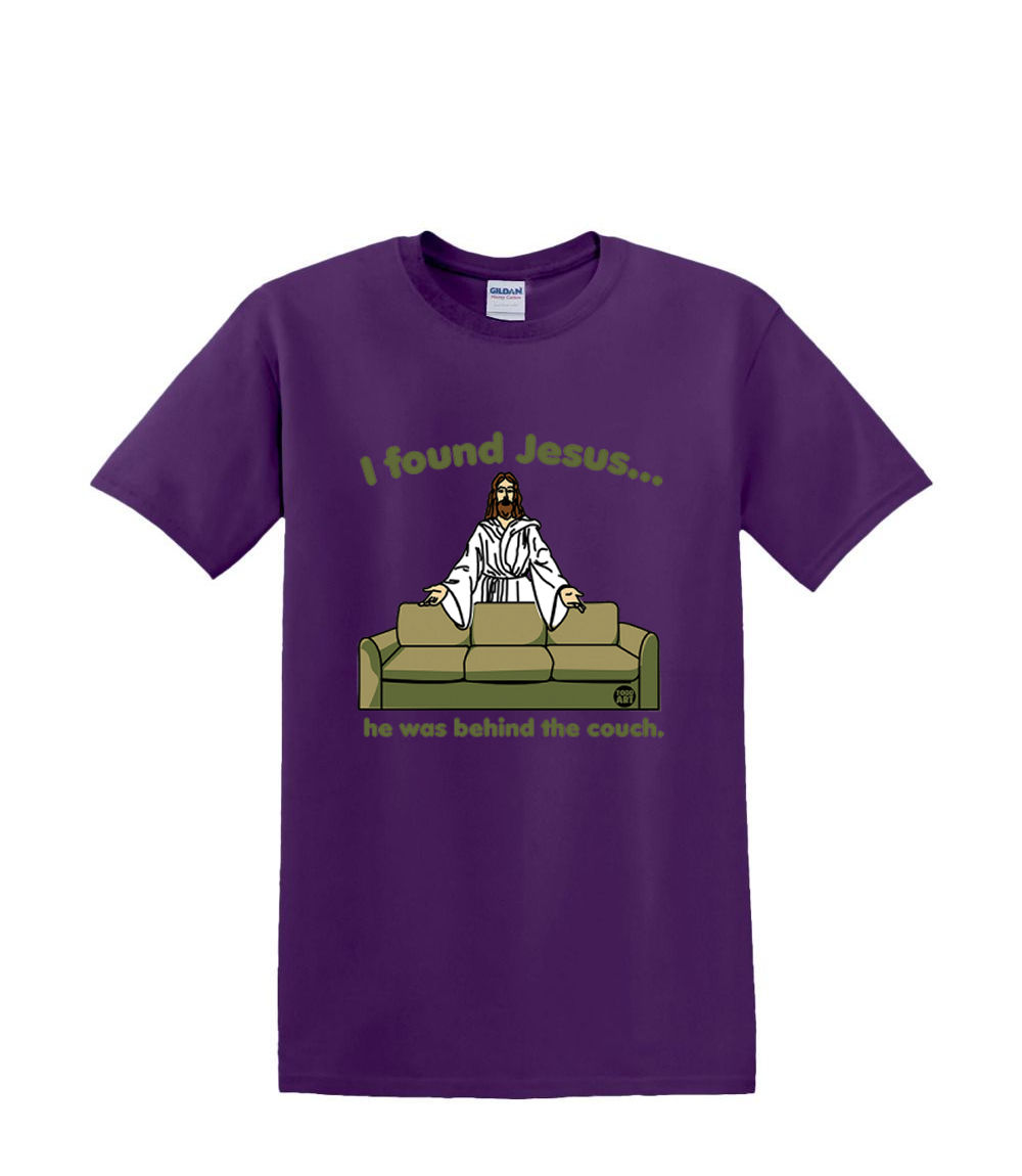 t-Shirt S to 2xl 3xl - i FOUND JESUS behind the couch fun humor adult - Picture 30 of 72