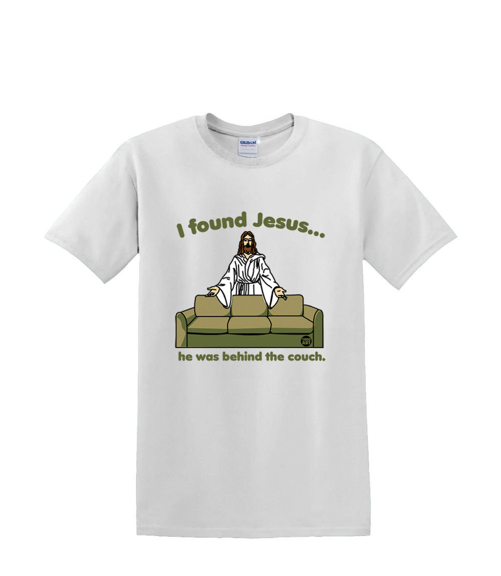 t-Shirt S to 2xl 3xl - i FOUND JESUS behind the couch fun humor adult - Picture 46 of 72