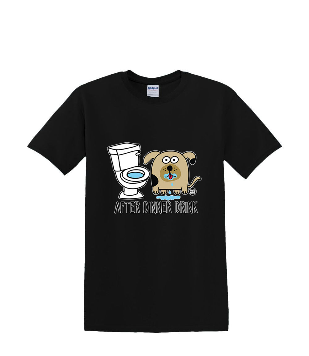 Camiseta S a 2xl 3xl - DESPUÉS DNNER DRINK perro - comida diversión humor adulto - Imagen 18 de 72