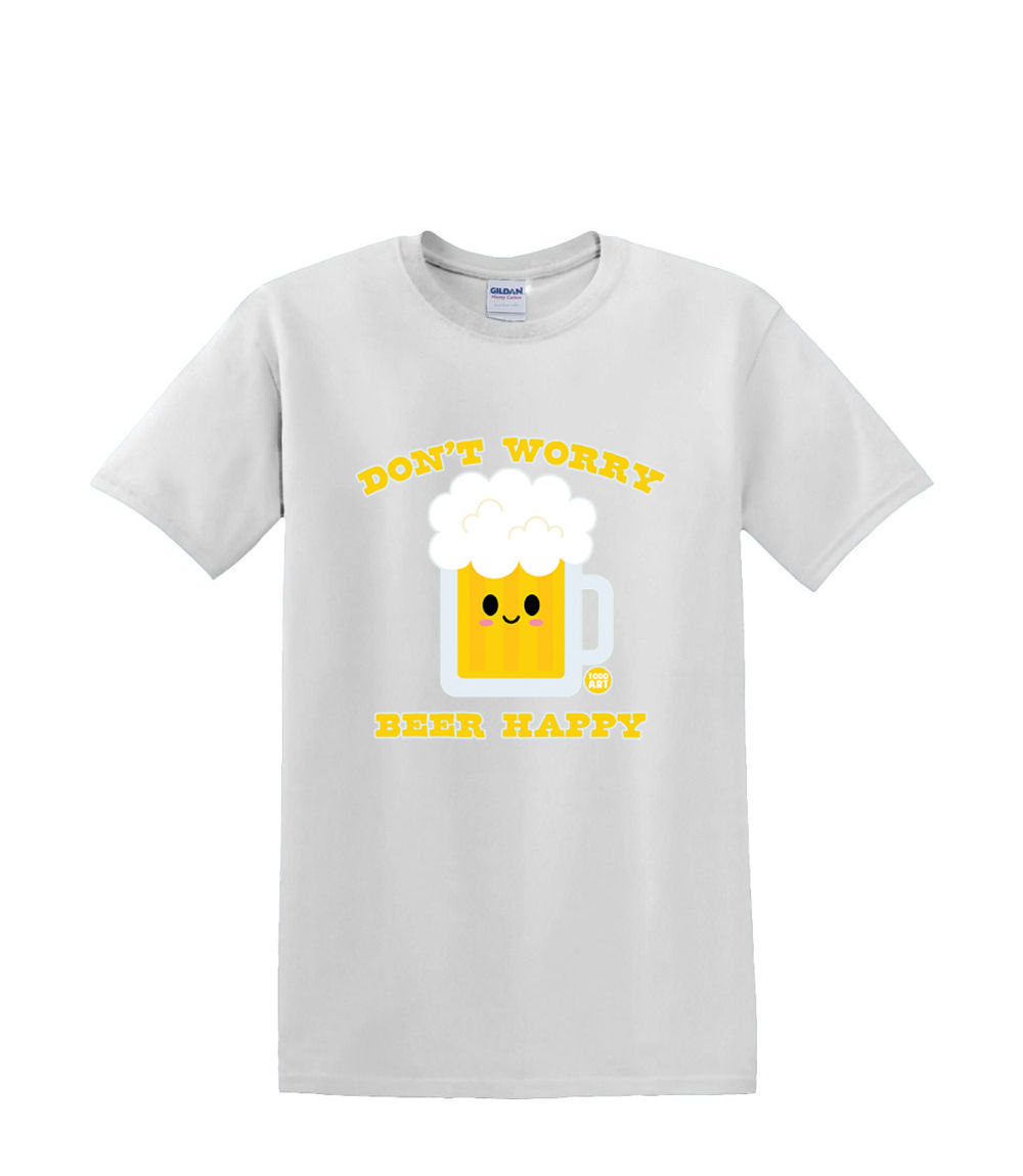 T-Shirt dalla S alla 2xl 3xl - NON PREOCCUPARTI BIRRA felice bere divertente umorismo adulto - Foto 45 di 72