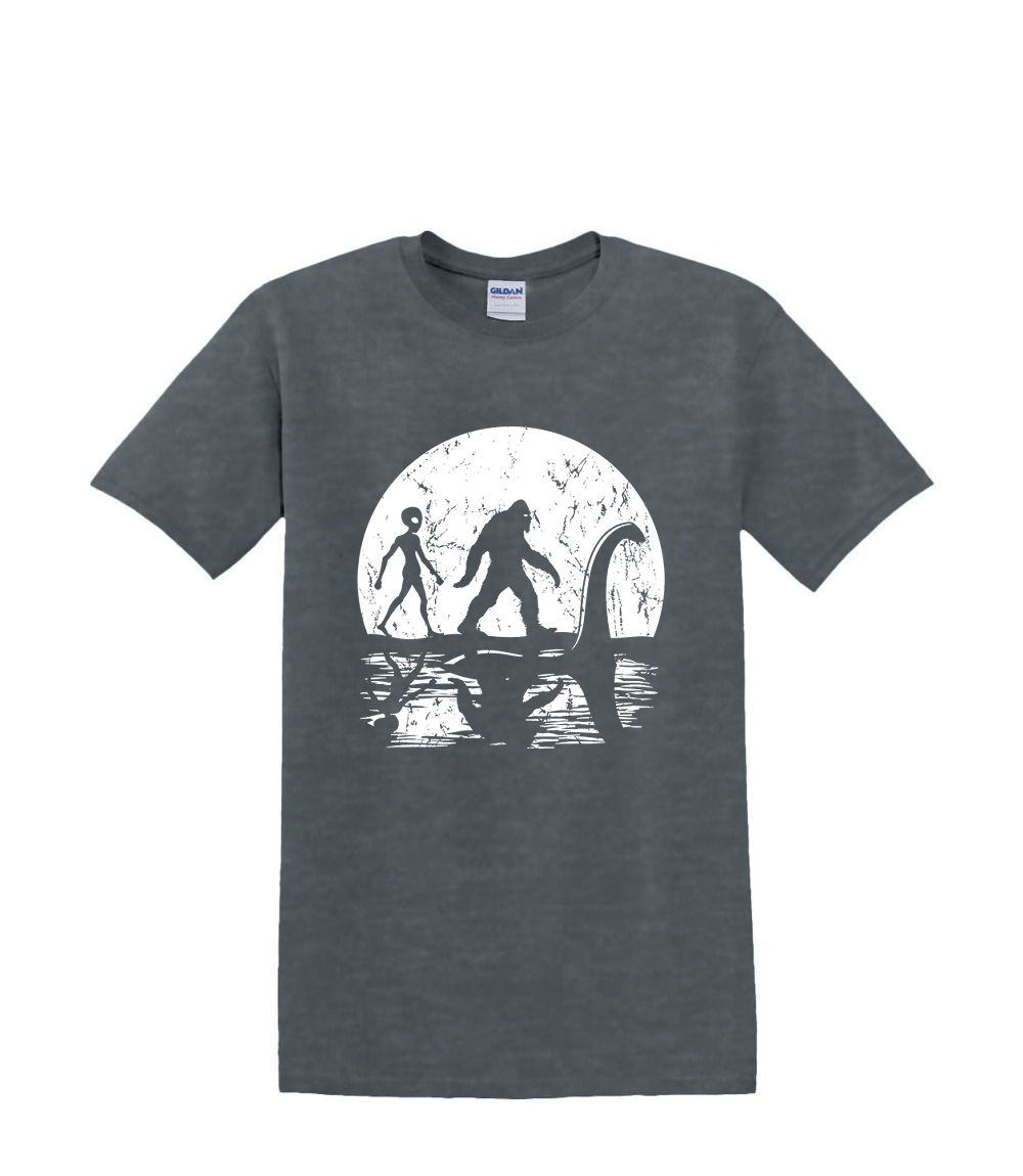 T-Shirt S to 2XL 3XL -BIGFOOT Unicorn Nessy UFO Alien MOON Adult - Picture 35 of 54