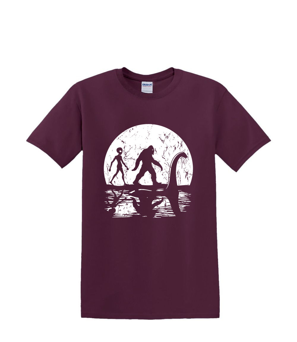 T-Shirt S to 2XL 3XL -BIGFOOT Unicorn Nessy UFO Alien MOON Adult - Picture 45 of 54
