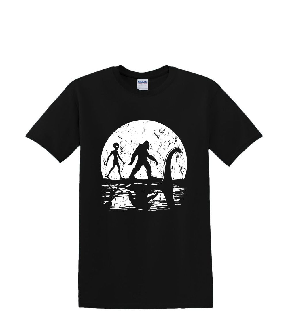 T-Shirt S to 2XL 3XL -BIGFOOT Unicorn Nessy UFO Alien MOON Adult - Picture 16 of 54