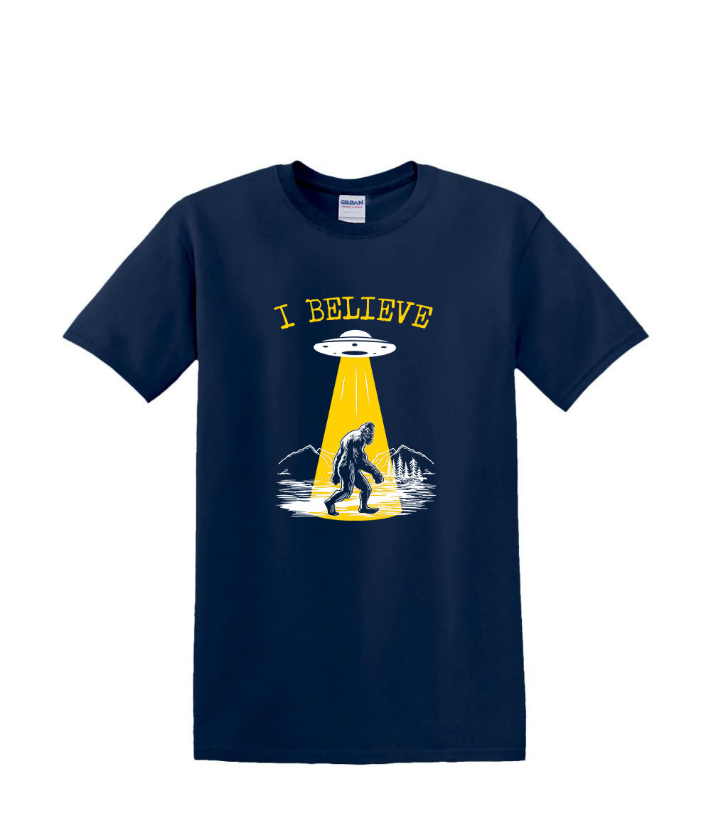 T-Shirt S to 2XL 3XL -I Believe BIGFOOT Unicorn UFO Adult - Picture 41 of 54