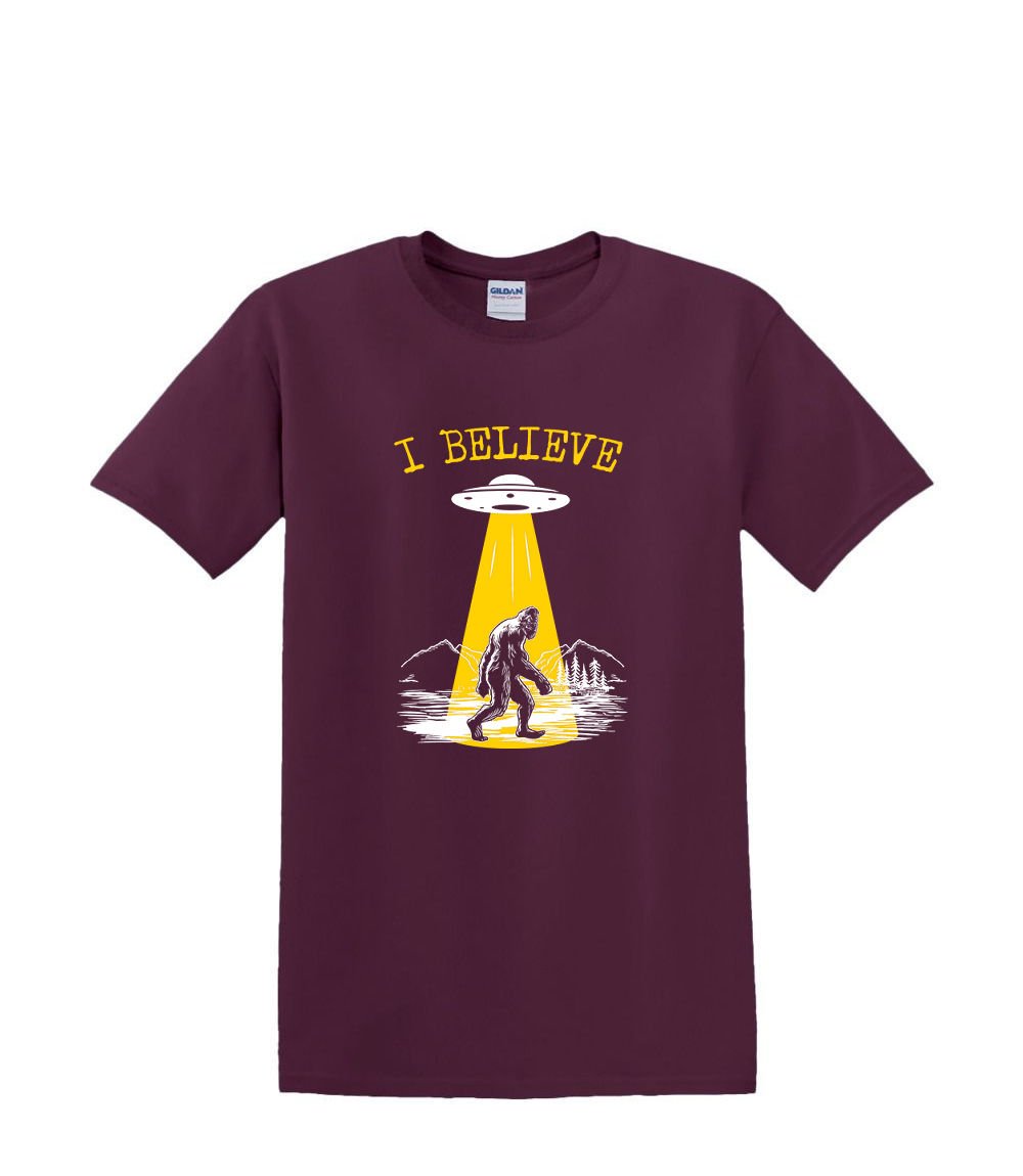 T-Shirt S to 2XL 3XL -I Believe BIGFOOT Unicorn UFO Adult - Picture 45 of 54