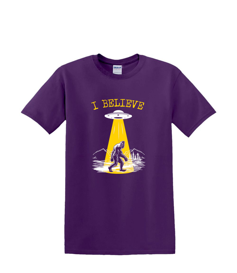 T-Shirt S to 2XL 3XL -I Believe BIGFOOT Unicorn UFO Adult - Picture 19 of 54