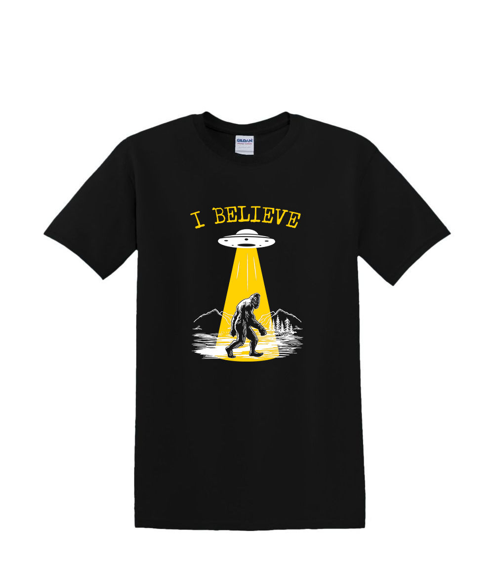 T-Shirt S to 2XL 3XL -I Believe BIGFOOT Unicorn UFO Adult - Picture 16 of 54