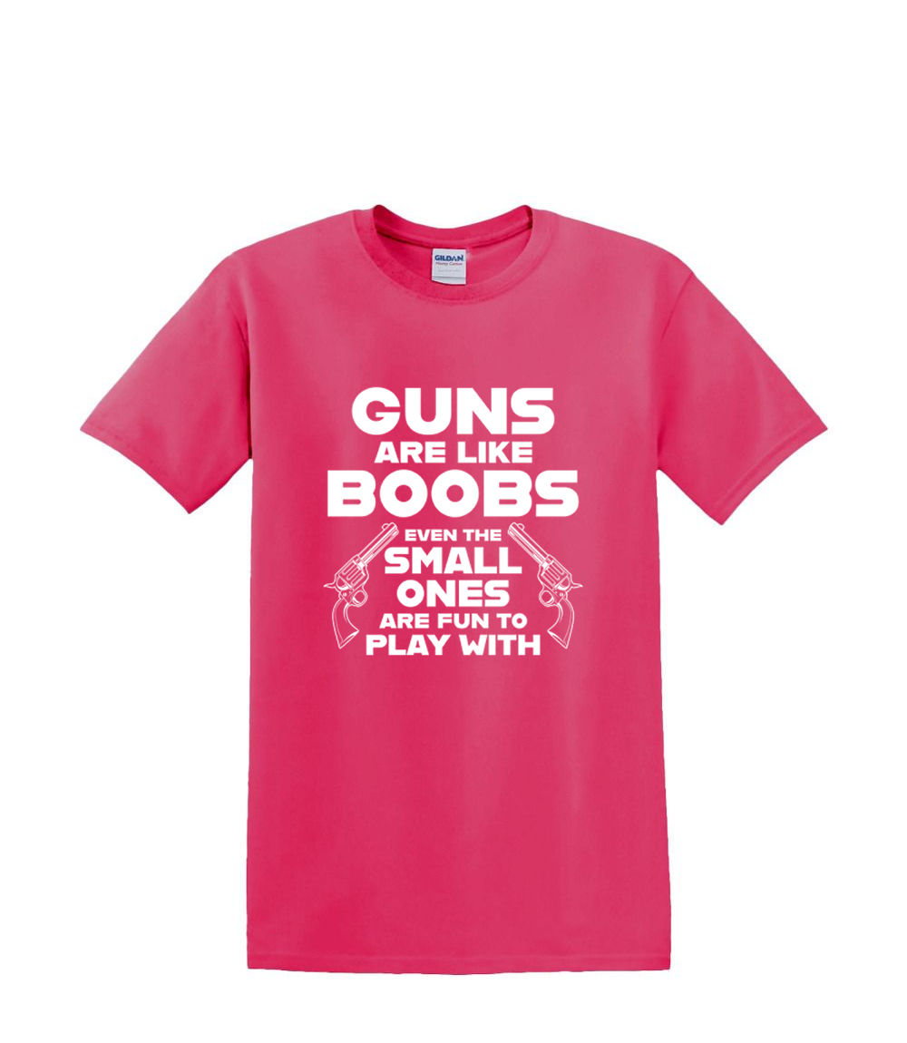 T-Shirt S to 2XL 3XL -GUNS are like BOOBS fun humor adult - Picture 66 of 72