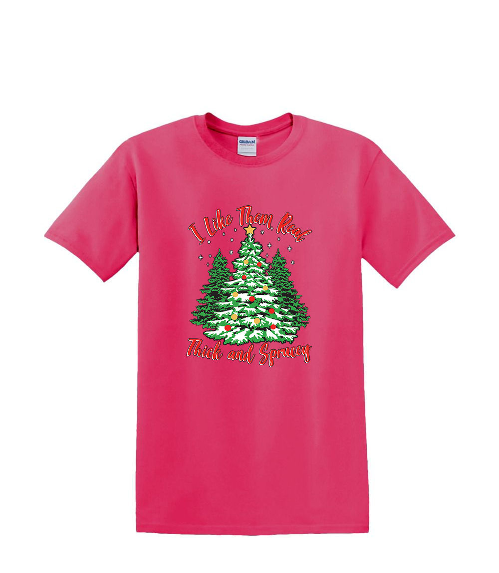 T-Shirt S to 2XL 3XL - THICK and SPRUCEY CHRISTMAS - Fun Humor Adult - Picture 62 of 72