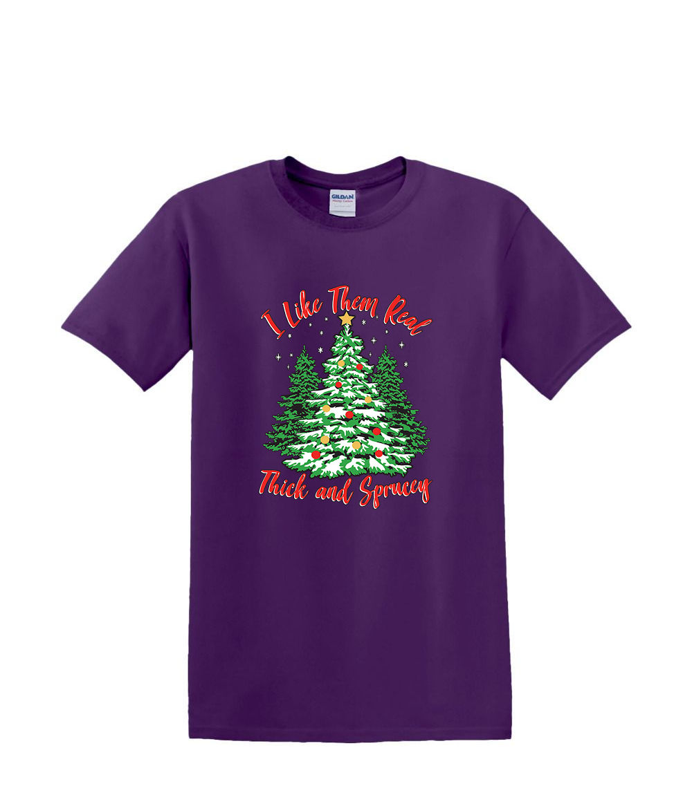 T-Shirt S to 2XL 3XL - THICK and SPRUCEY CHRISTMAS - Fun Humor Adult - Picture 26 of 72