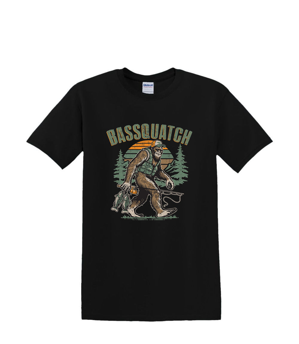 Camiseta S a 2XL 3XL - BASSQUATCH - BIGFOOT SASQUATCH DIVERTIDO Adulto - Imagen 16 de 54