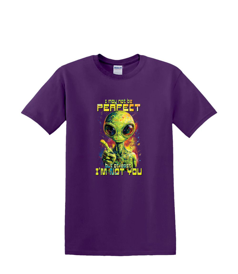 S to 2XL 3XL - NOT PERFECT alien but at least I'm not you space - funny humor - Picture 28 of 72