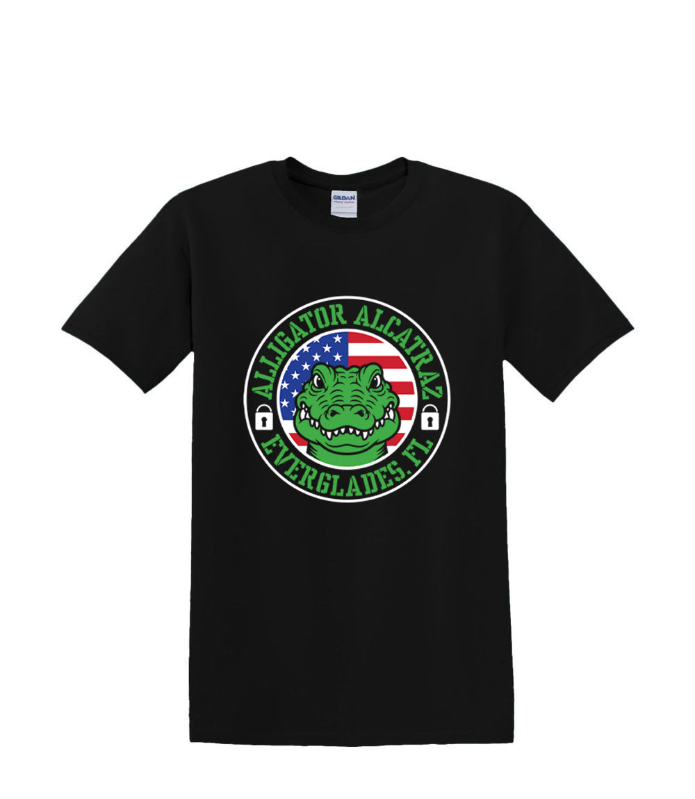 S to 2XL 3XL -ALLIGATOR ALCATRAZ everglades circle fun humor adult - Picture 17 of 72