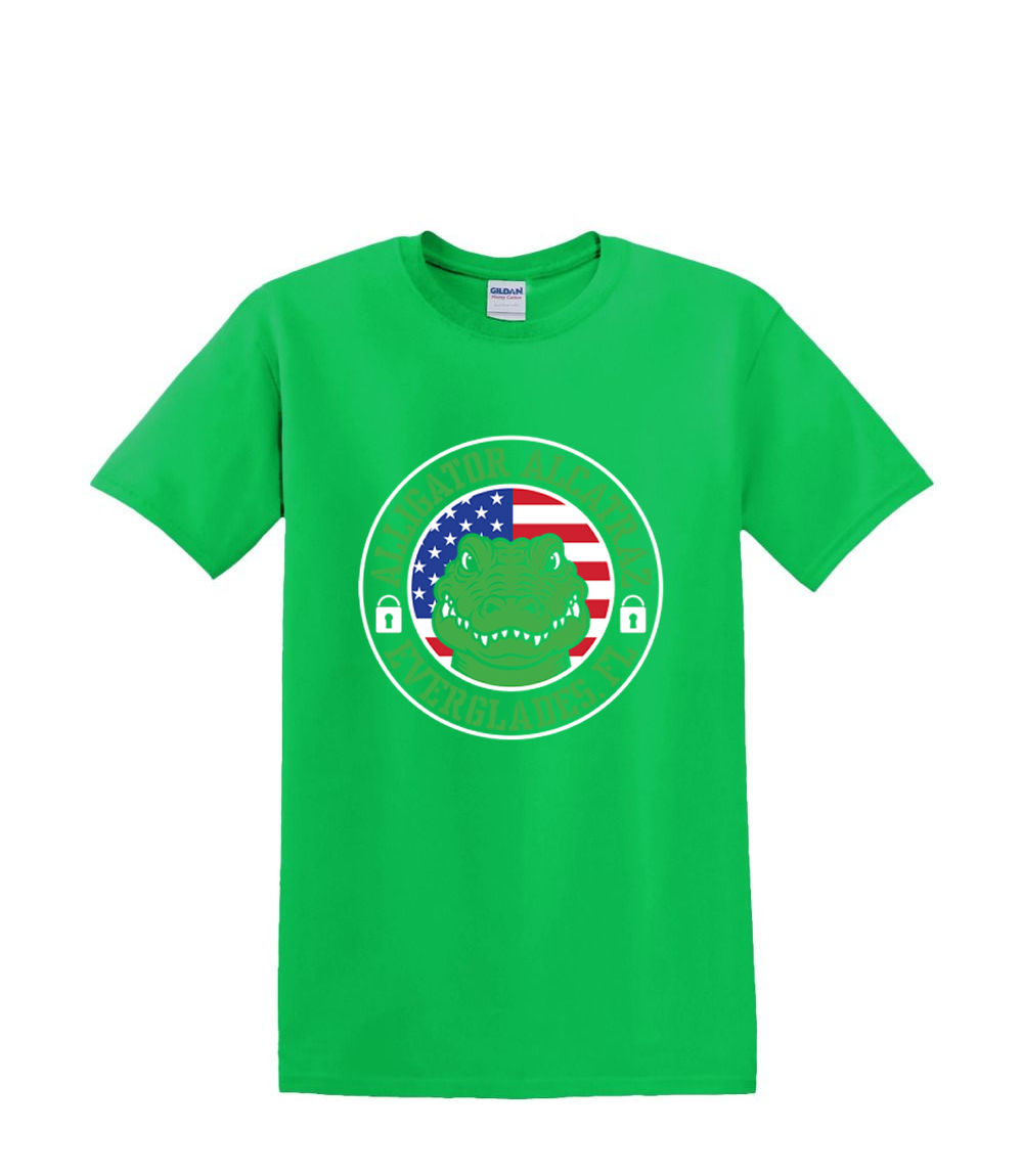 S to 2XL 3XL -ALLIGATOR ALCATRAZ everglades circle fun humor adult - Picture 23 of 72