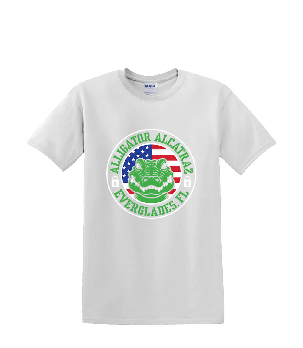 S to 2XL 3XL -ALLIGATOR ALCATRAZ everglades circle fun humor adult - Picture 45 of 72
