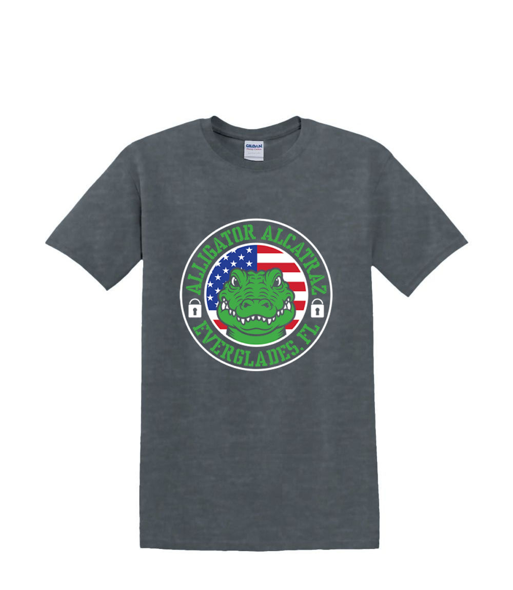 S to 2XL 3XL -ALLIGATOR ALCATRAZ everglades circle fun humor adult - Picture 56 of 72