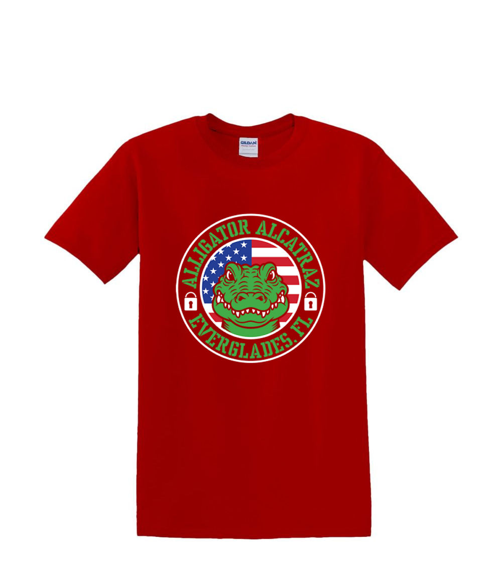 S to 2XL 3XL -ALLIGATOR ALCATRAZ everglades circle fun humor adult - Picture 38 of 72