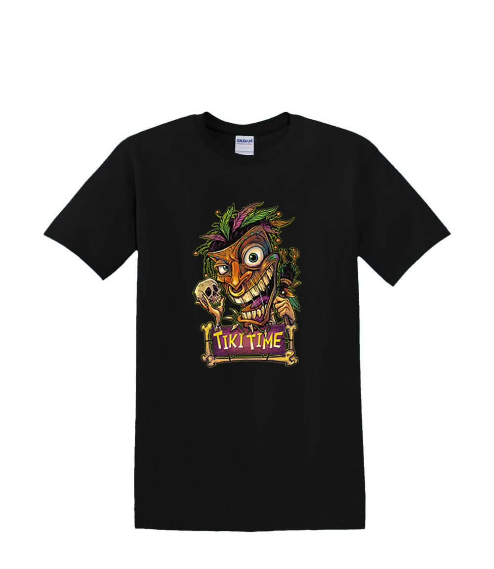 T-Shirt S to 2xl 3xl - TIKI TIME mask tropical resort party fun humor adult - Picture 17 of 72