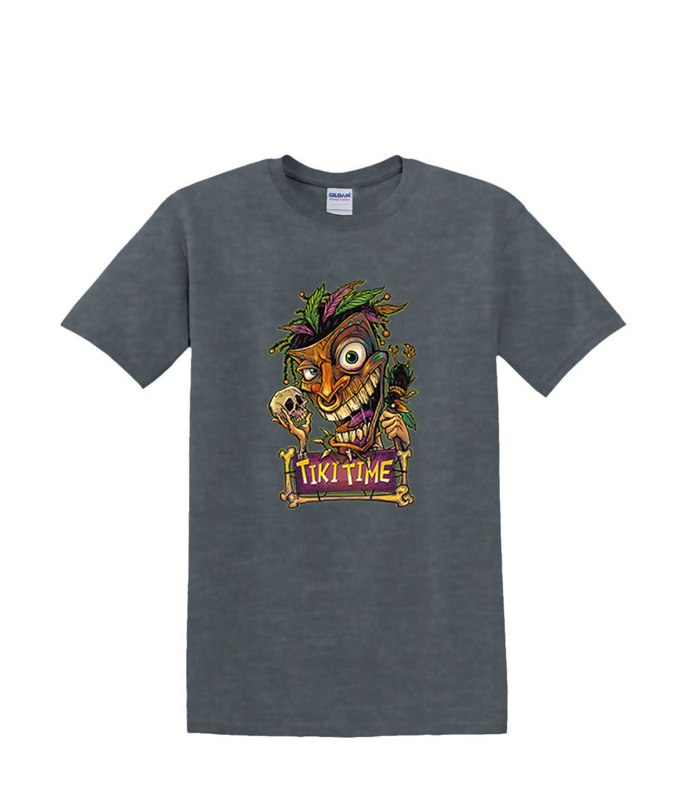T-Shirt S to 2xl 3xl - TIKI TIME mask tropical resort party fun humor adult - Picture 60 of 72