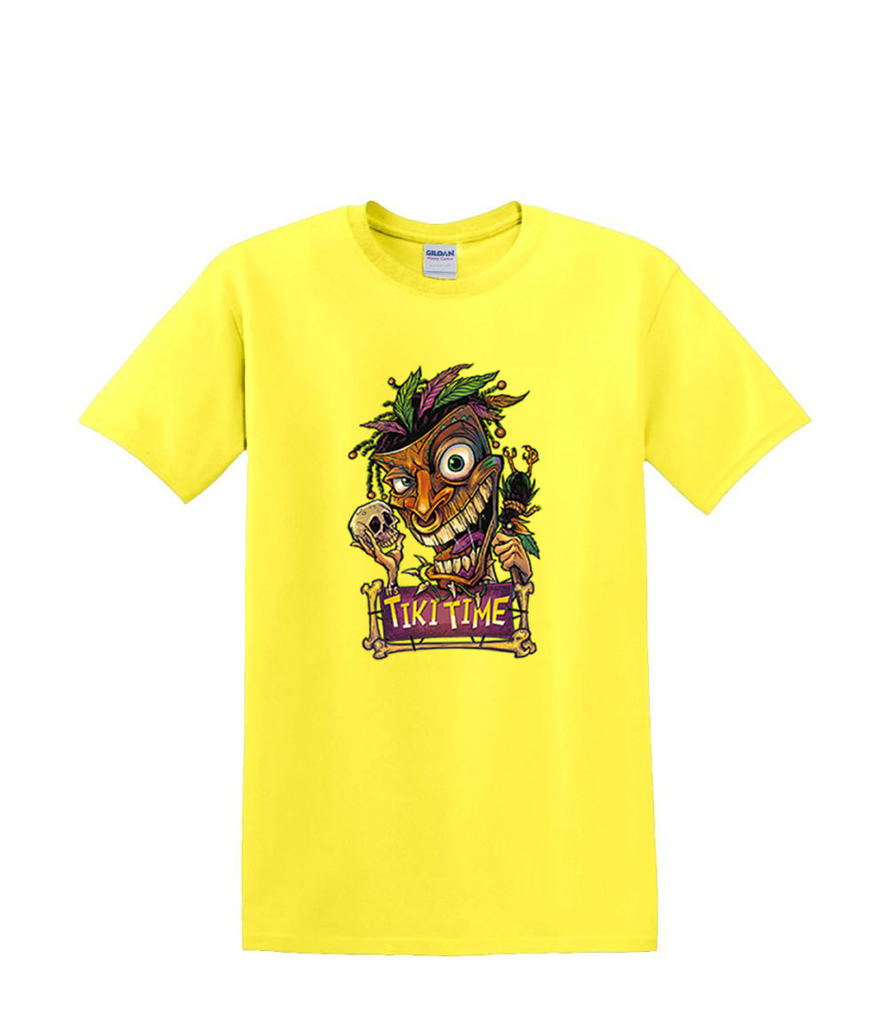 T-Shirt S to 2xl 3xl - TIKI TIME mask tropical resort party fun humor adult - Picture 54 of 72