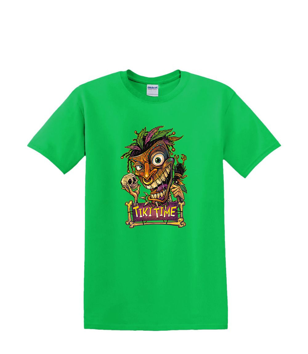 T-Shirt S to 2xl 3xl - TIKI TIME mask tropical resort party fun humor adult - Picture 19 of 72