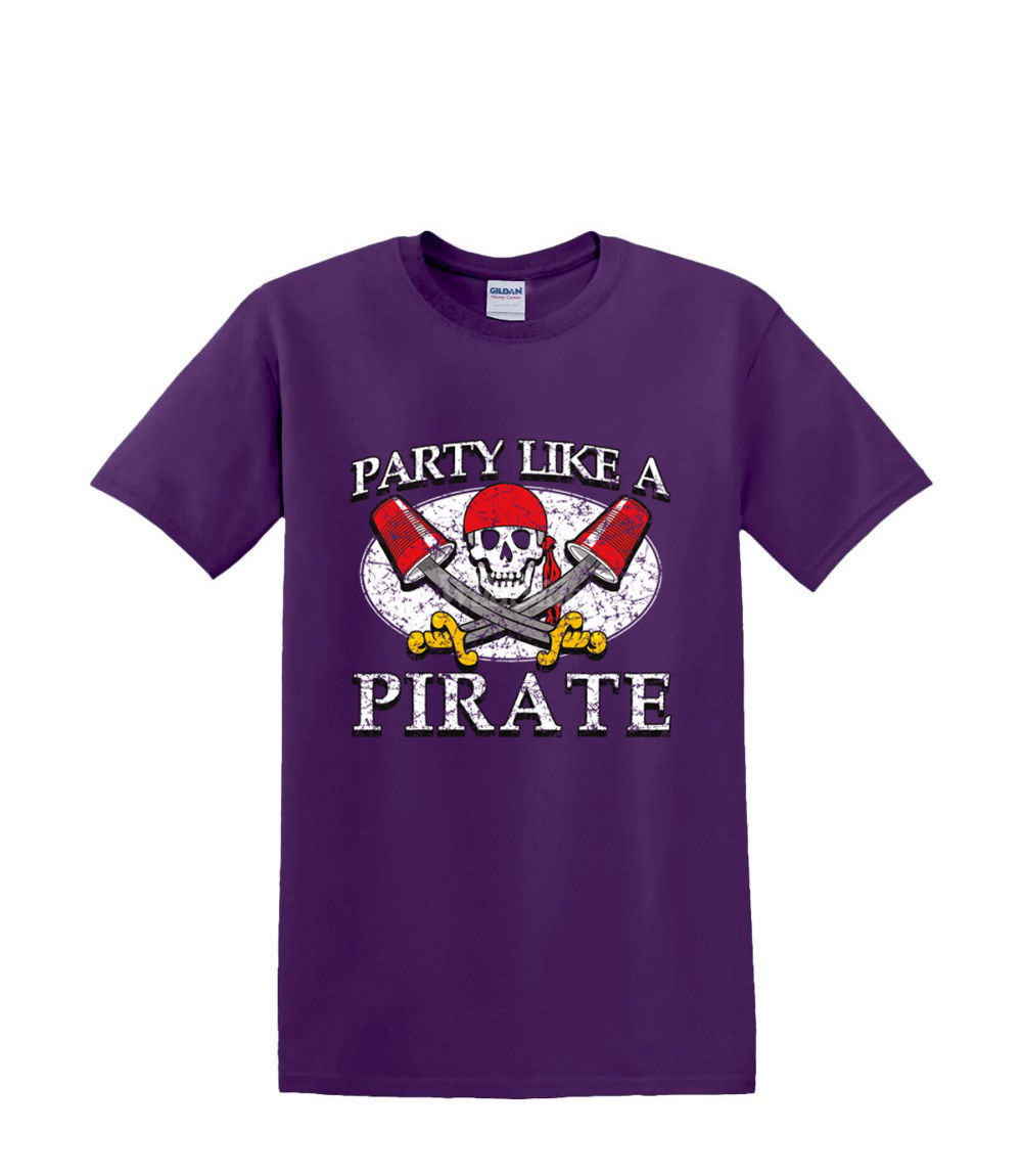 T-Shirt S bis 2xl 3xl - Party WIE EIN PIRAT Trinken Totenkopf Schwert Fun Humor Erwachsene - Bild 27 von 72