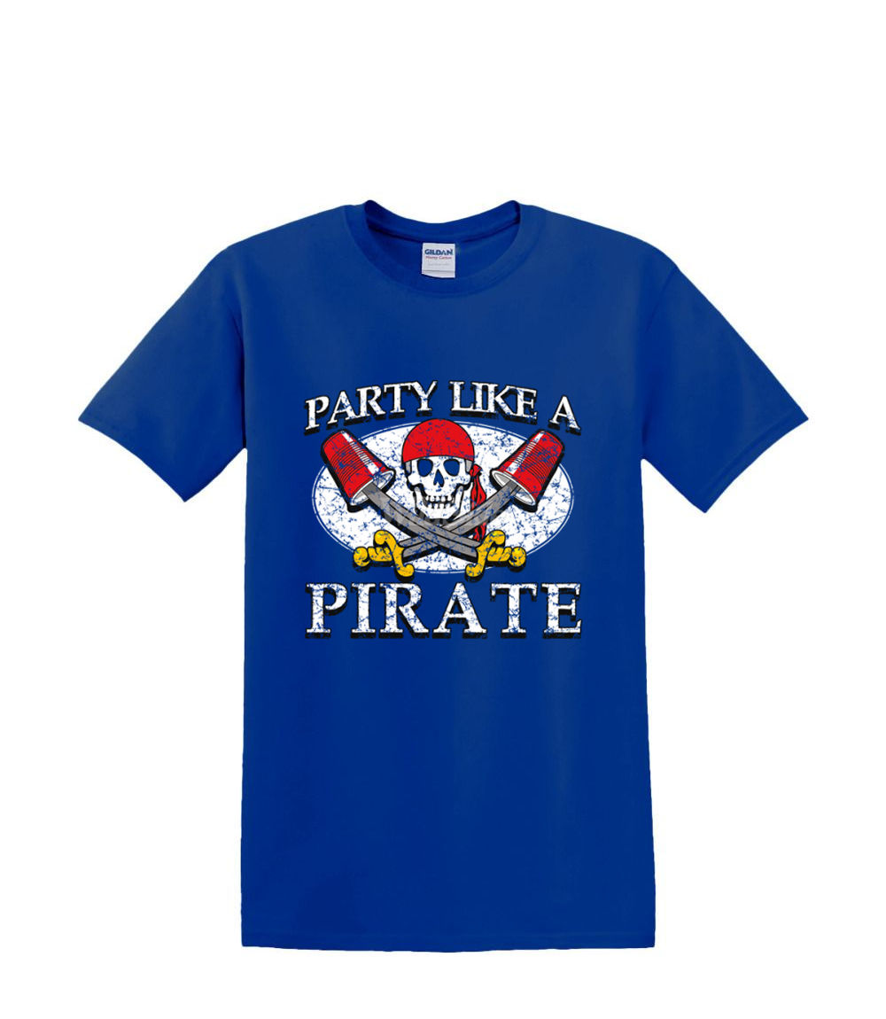 T-Shirt S bis 2xl 3xl - Party WIE EIN PIRAT Trinken Totenkopf Schwert Fun Humor Erwachsene - Bild 32 von 72