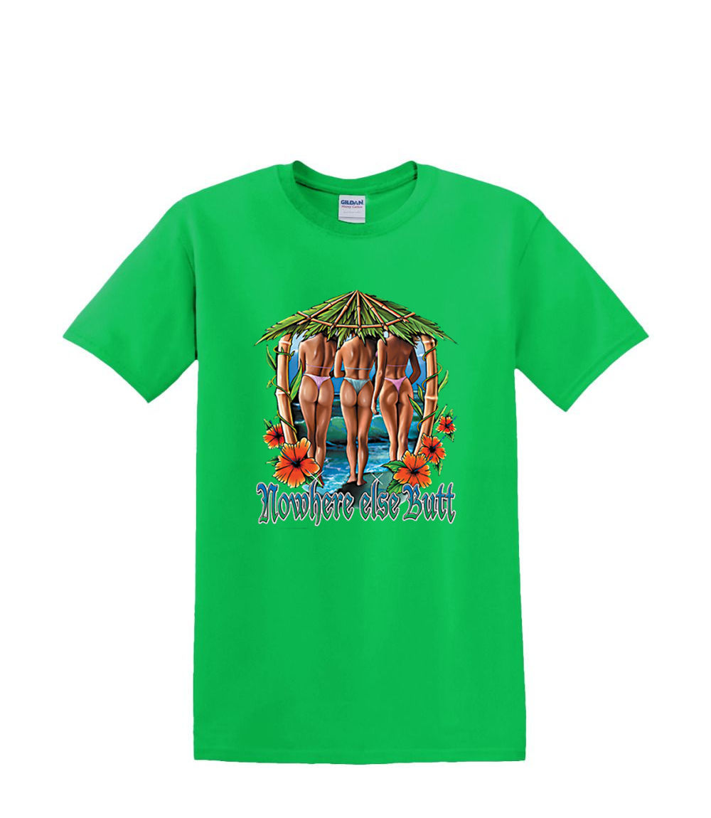 Camiseta S a 2xl 3xl NOWHERE BUTT TIKI cabaña resort sexy pinup bikini humor - Imagen 20 de 72