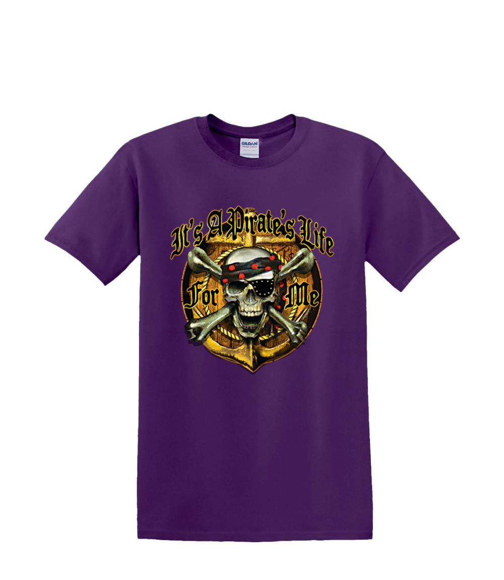 t-Shirt S to 2xl 3xl - PIRATE LIFE for me skull sailing fun humor adult - Picture 29 of 72