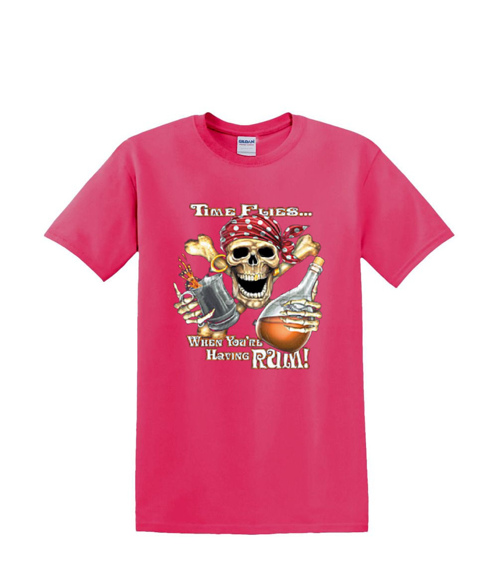 T-Shirt S to 2xl 3xl - TIME FLIES when drinking rum pirate sailing fun humor - Picture 62 of 72