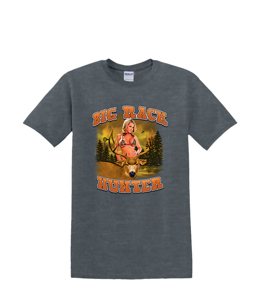 t-Shirt S to 2xl 3xl - BIG RACK HUNTER pinup bikini dear elk hunting fun - Picture 60 of 72