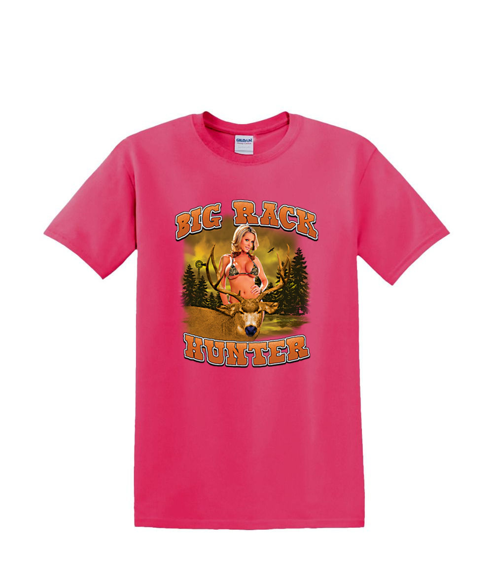 t-Shirt S to 2xl 3xl - BIG RACK HUNTER pinup bikini dear elk hunting fun - Picture 66 of 72
