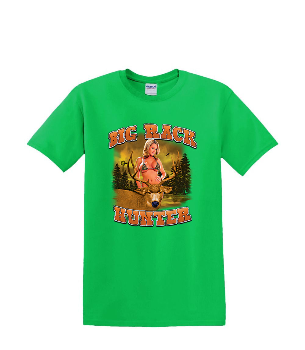 t-Shirt S to 2xl 3xl - BIG RACK HUNTER pinup bikini dear elk hunting fun - Picture 21 of 72