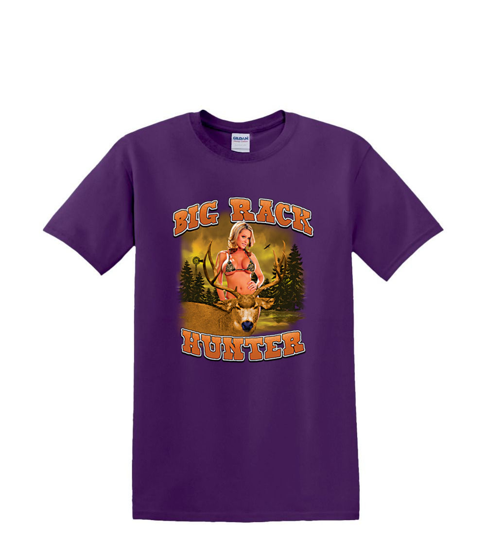 t-Shirt S to 2xl 3xl - BIG RACK HUNTER pinup bikini dear elk hunting fun - Picture 28 of 72