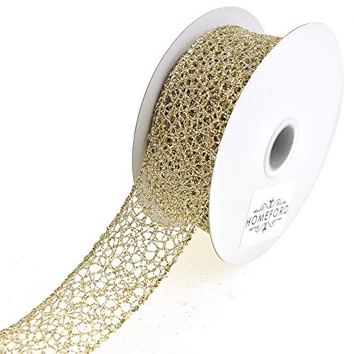 Glitzer Gurtband Drahtband, 1-1/2 Zoll, 10 Yard - Bild 3 von 6