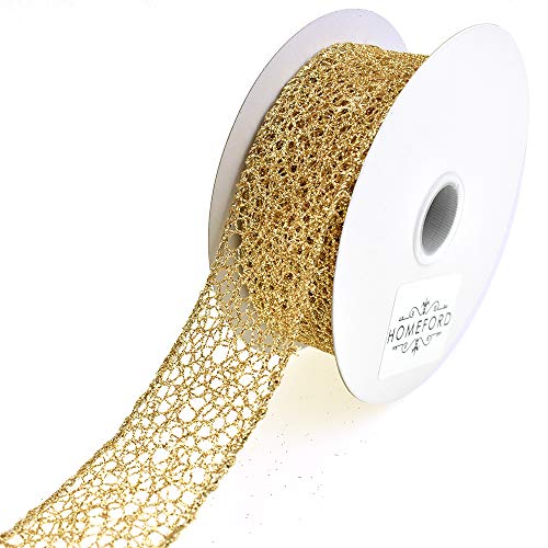 Glitzer Gurtband Drahtband, 1-1/2 Zoll, 10 Yard - Bild 4 von 6