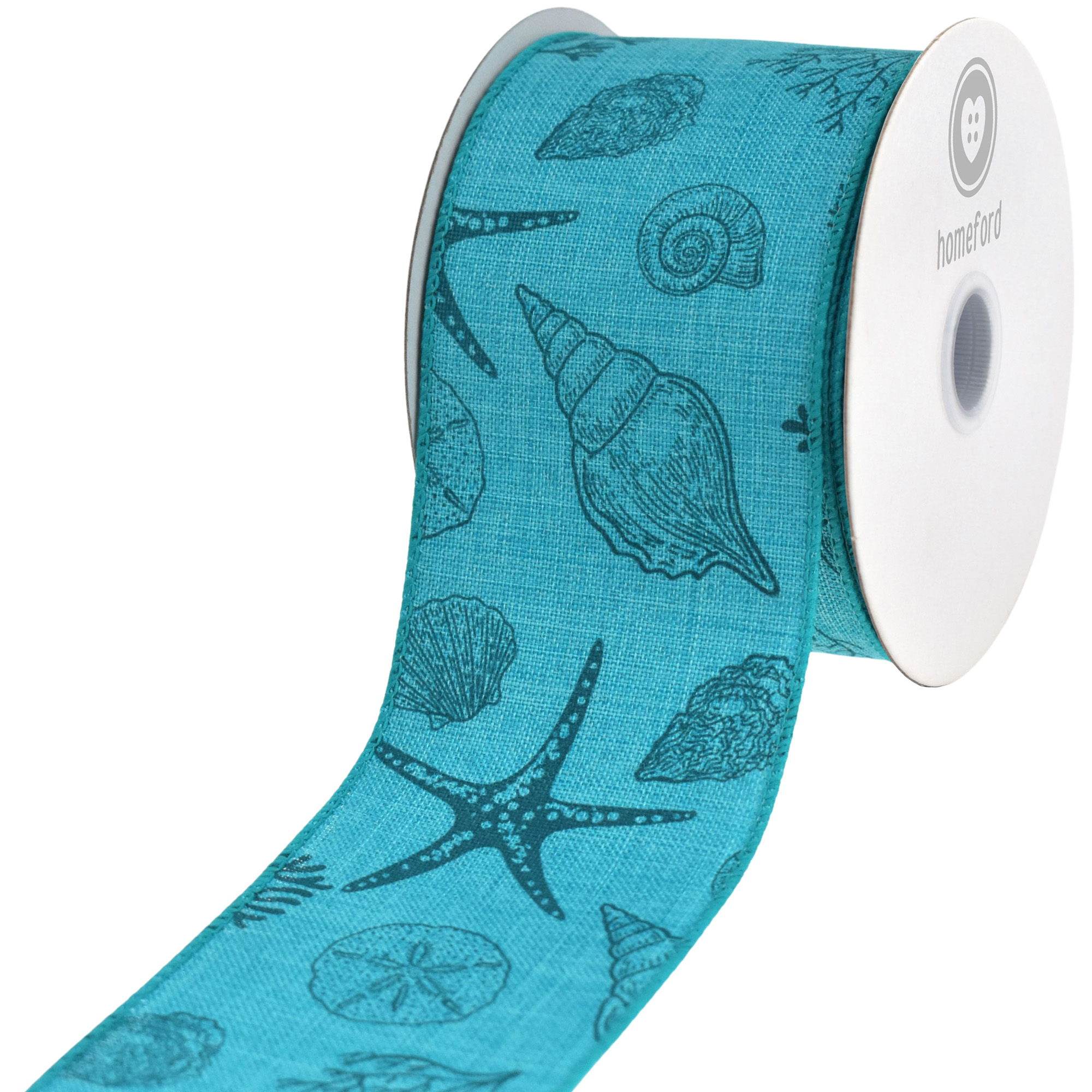 Iconos de playa estampados de verano cinta con cable de lino sintético, 2-1/2 pulgadas, 10 yardas - Imagen 8 de 10